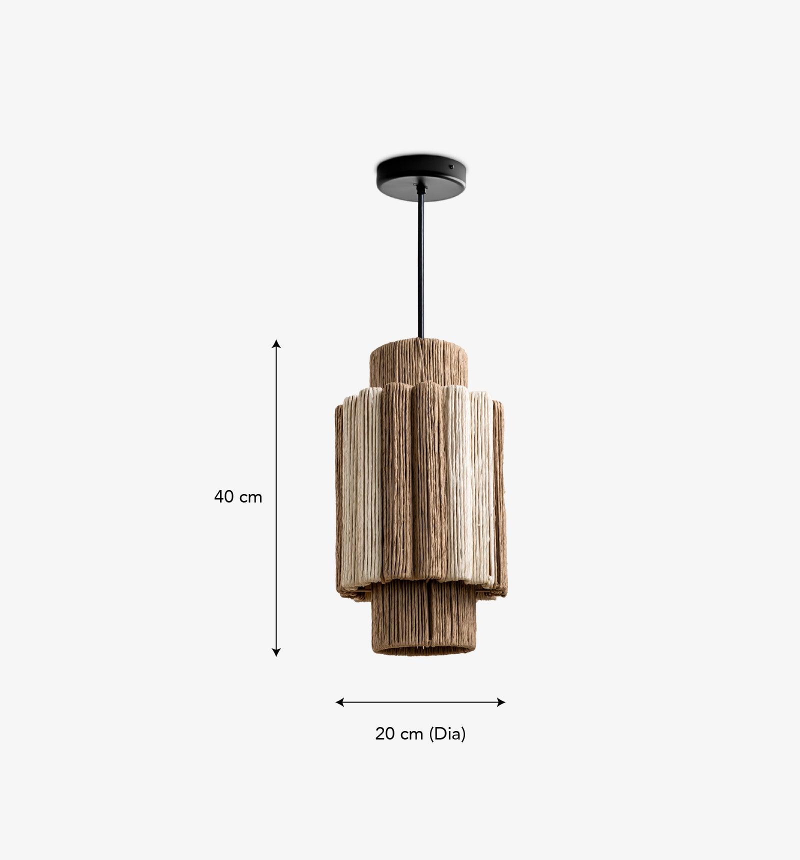Kenji White Pendant Lamp | Rafia