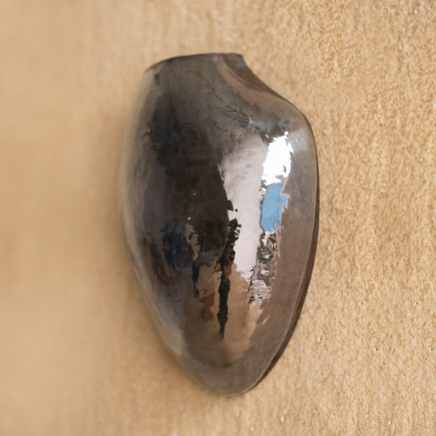 Elegant Handcrafted Glass Wall Vase for Home Décor | Drop Hanging Wall Décor