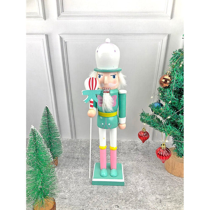 15 Inch Wooden Pastel Balloon Nutcracker Self-Standing Table Decor