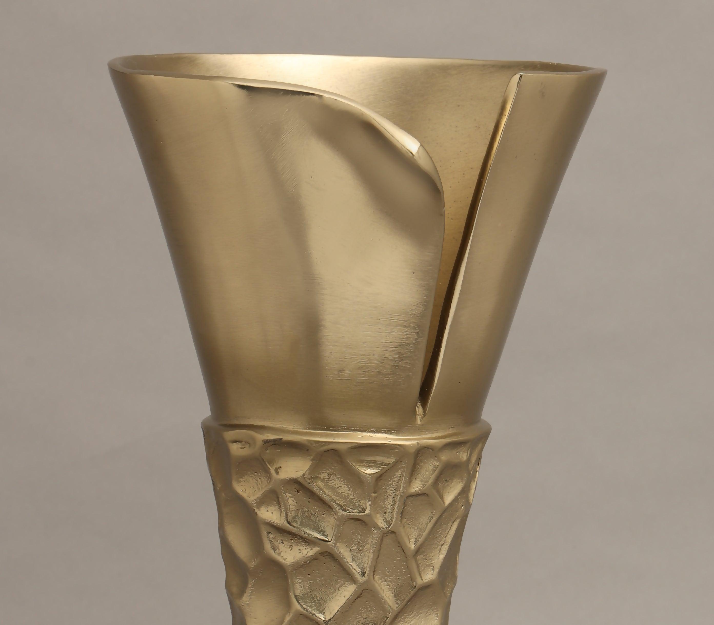 Faceted Vase | Gold Finished