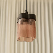 Furrow Hanging Lamp Small  | Mild Steel and Glass