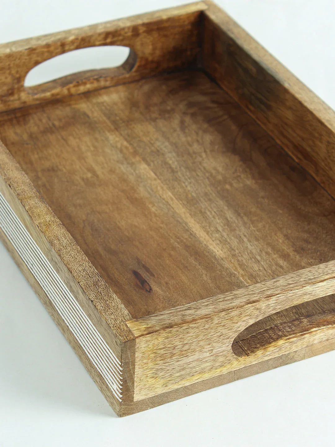 Katchal Rectangle Tray In White Colour