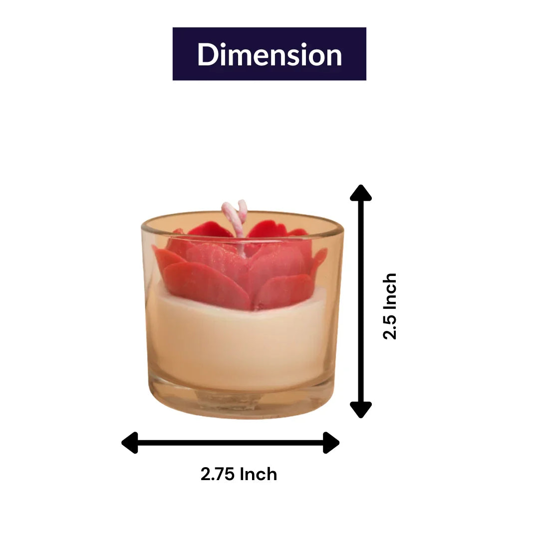 Ruby heart candle