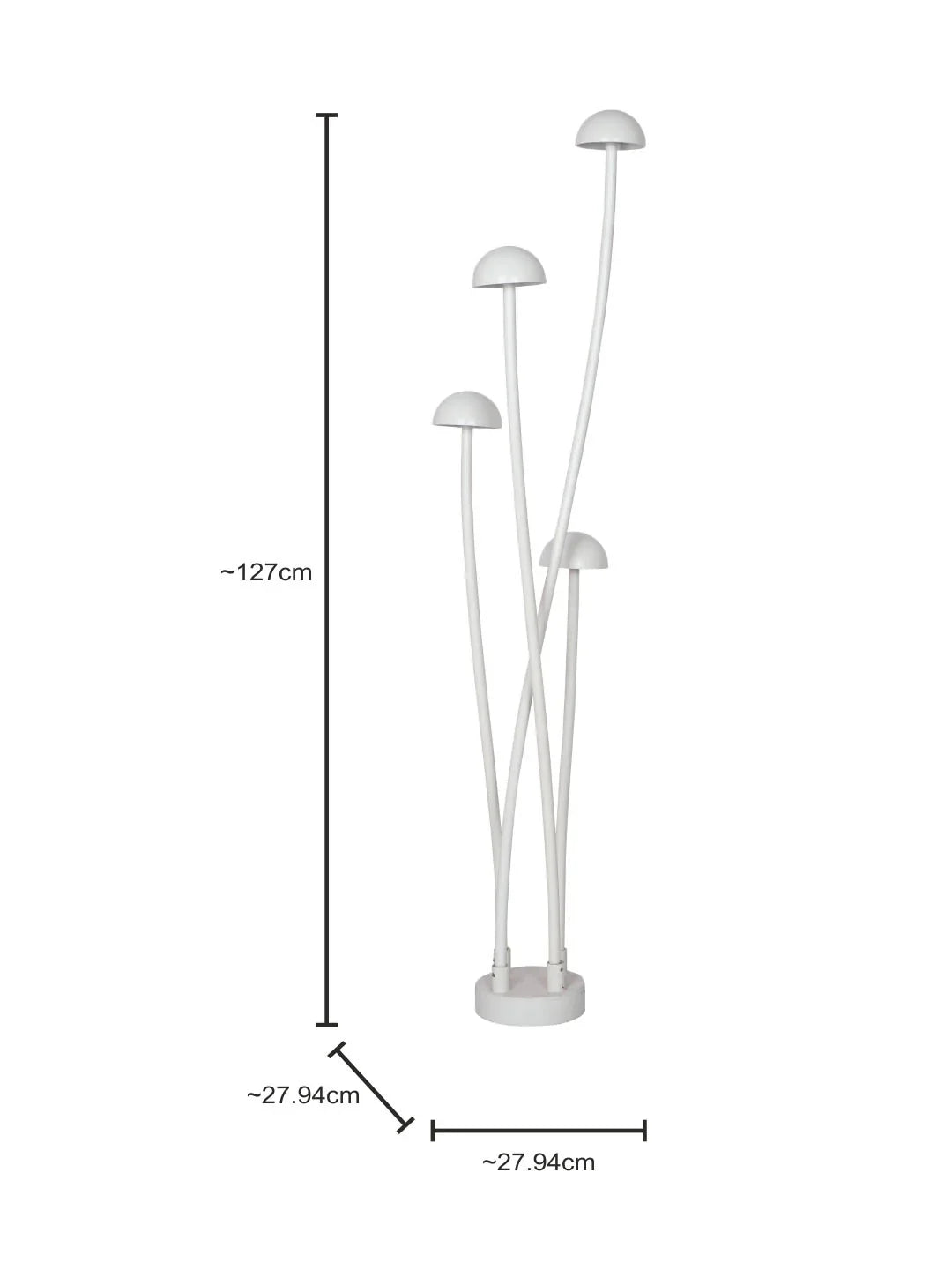 Enoki Modern LED Mushroom Bollard Lights | Off-White Garden Post Lamps