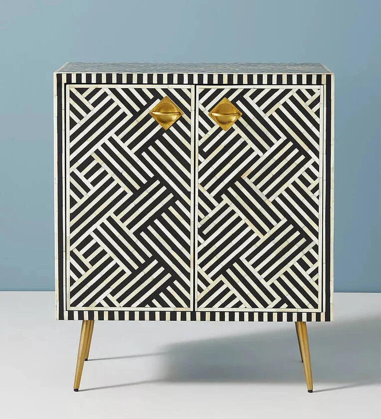 Inlay Storage Cabinet-Chevron