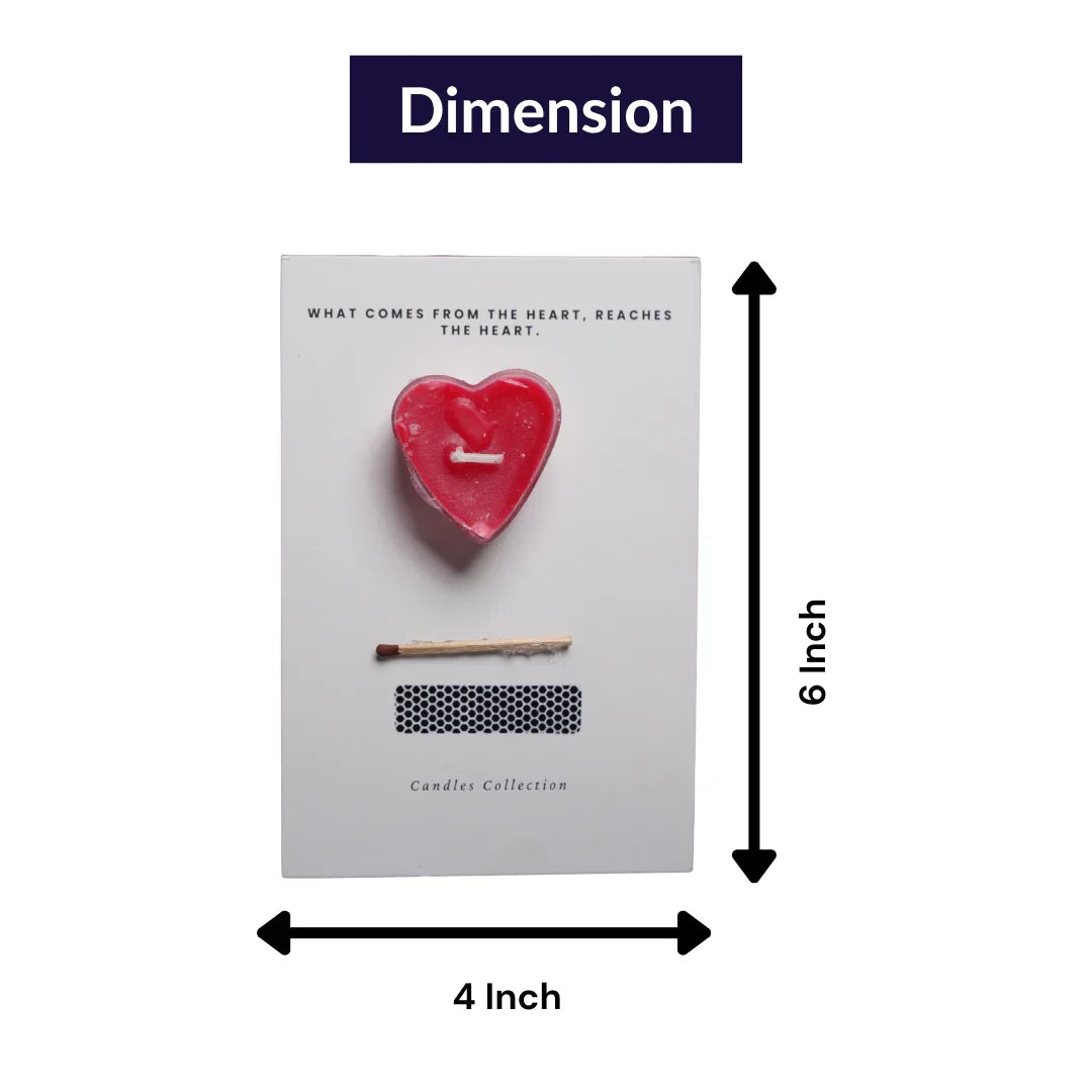Wooden heart candle