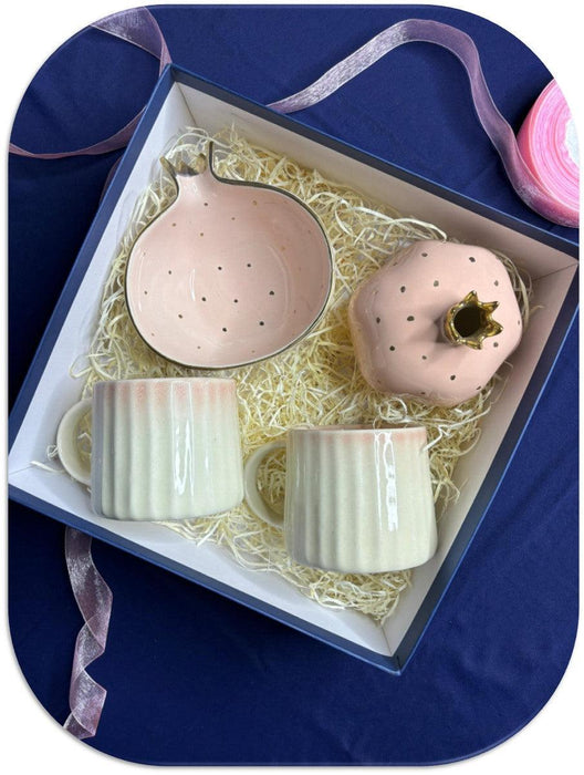 Pastel Hamper Gift Box | Mug Set with Bowl & Vase