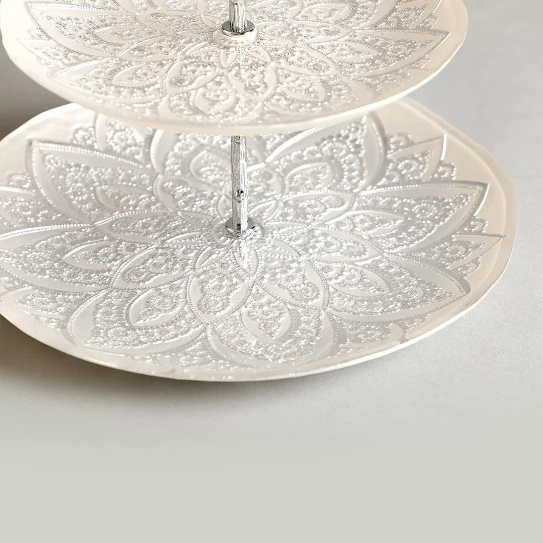 Alyona Two Tier Cup Cake & Cookie Stand