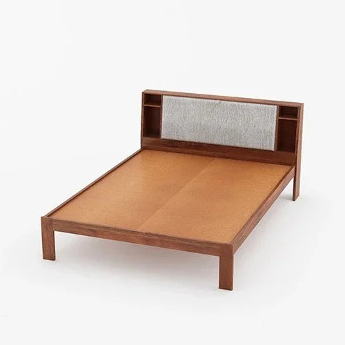 Penny Wooden Queen Bed with Functional Headboard