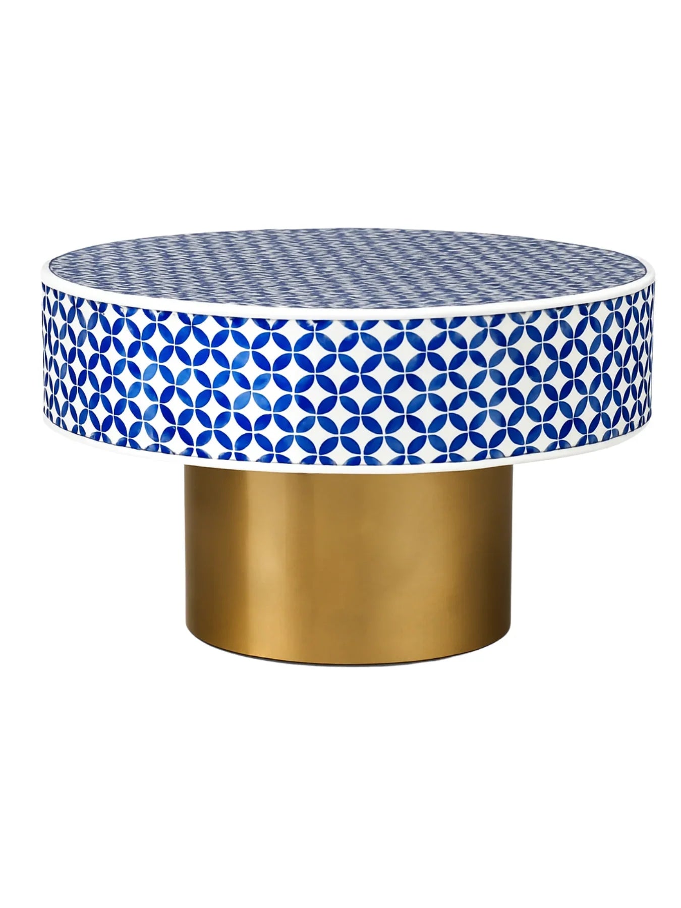 Inlay Round Coffee Table-Moroccan