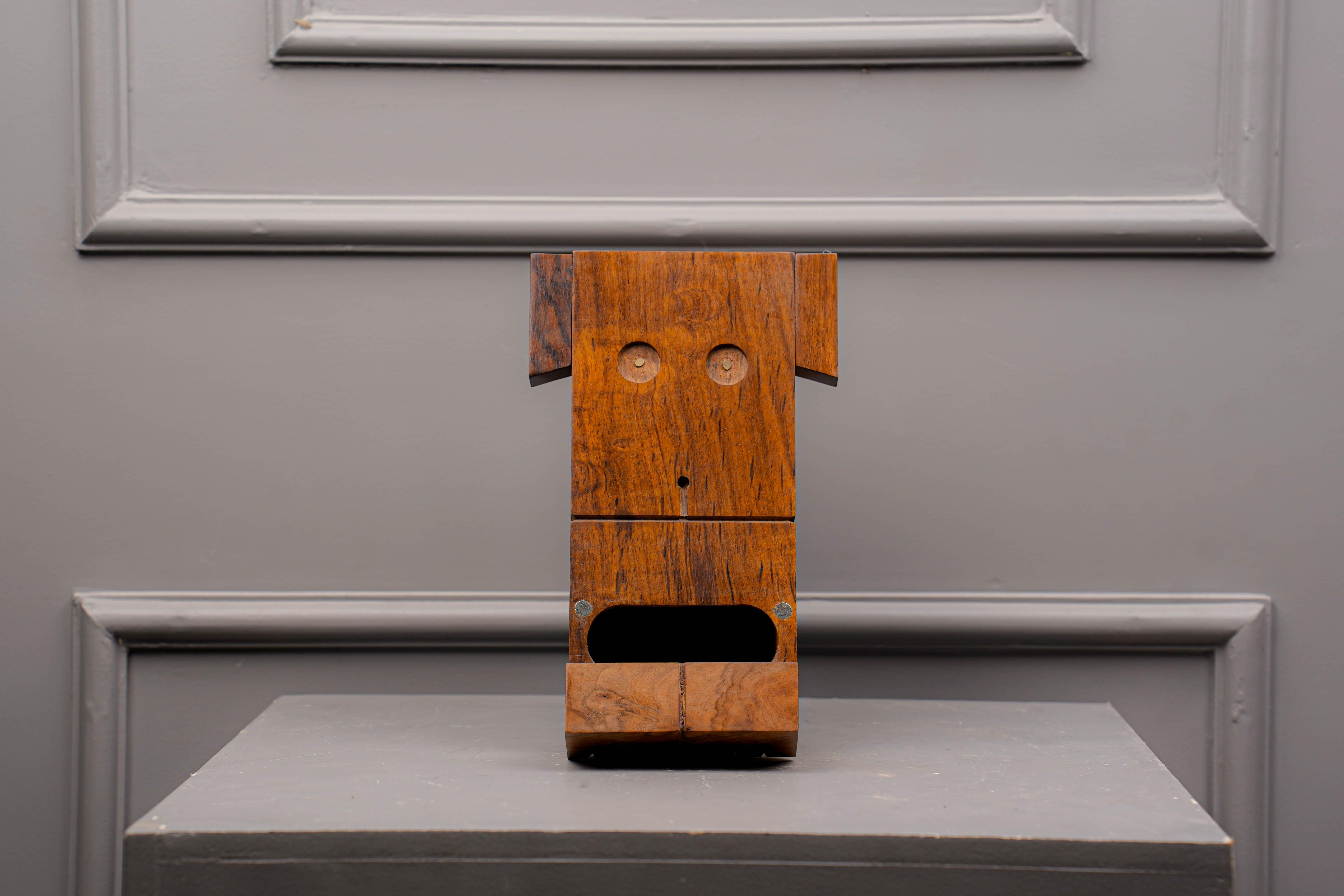 Handcrafted Wooden Dog Piggy Bank