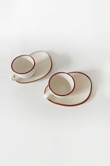 Almond and Ivory Espresso Set (Set of 4)