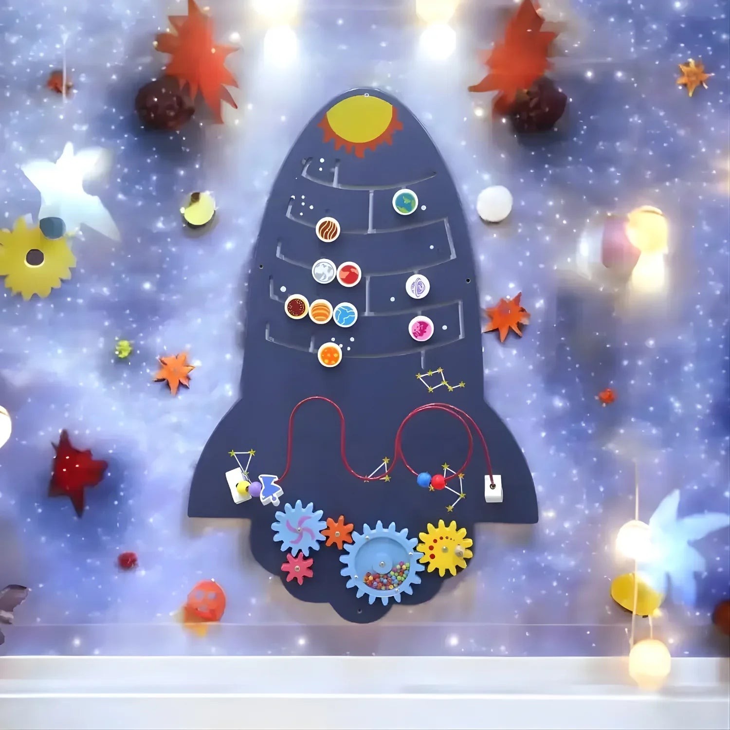 Creativity Small Rocket Wall Toy with Motor Skill Development