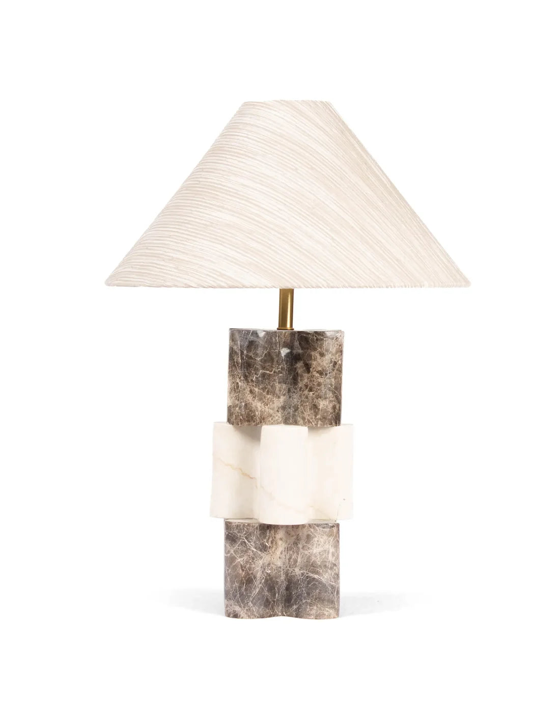 Soho - Brown Emprador / Bottocino & Linen lampshade | Table Lamp