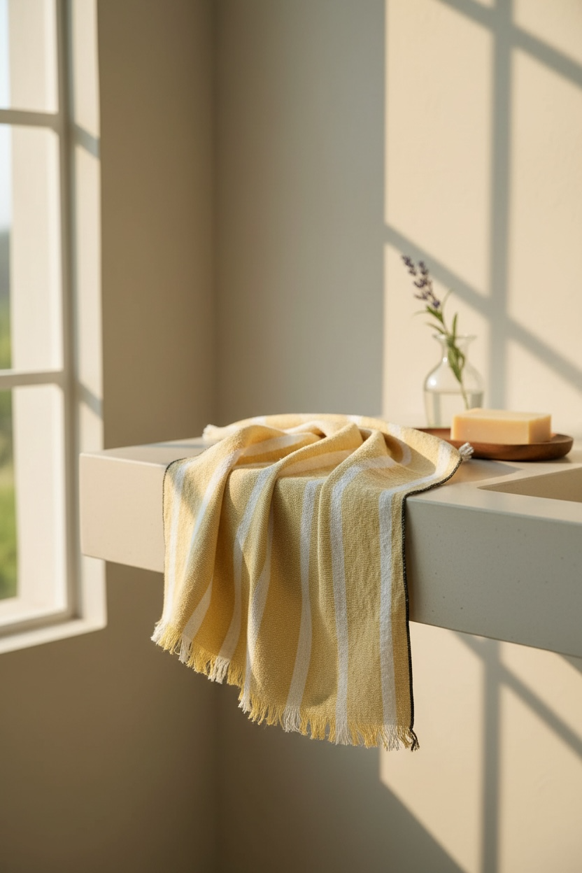 Hello Yellow | Hand Towel | Handloom Cotton