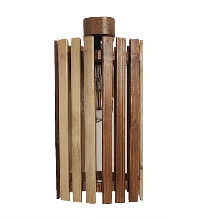 Hexa Brown Wooden Wall Light | Lamps for Home Decor