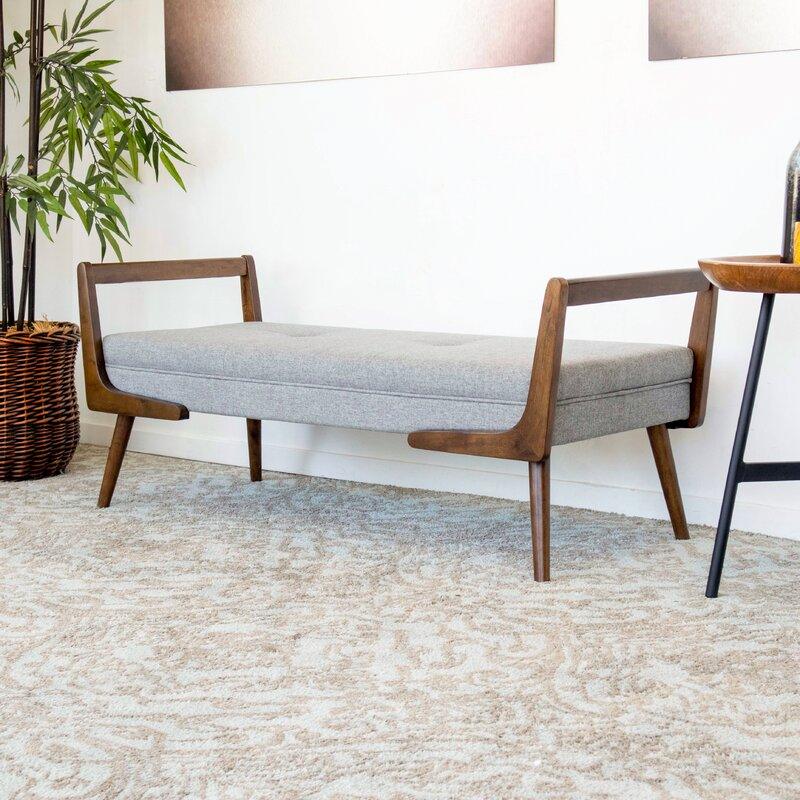 Barkan Solid Sheesham Wood Sofa Bench | Stylish Wooden Seating Bench for Living Room