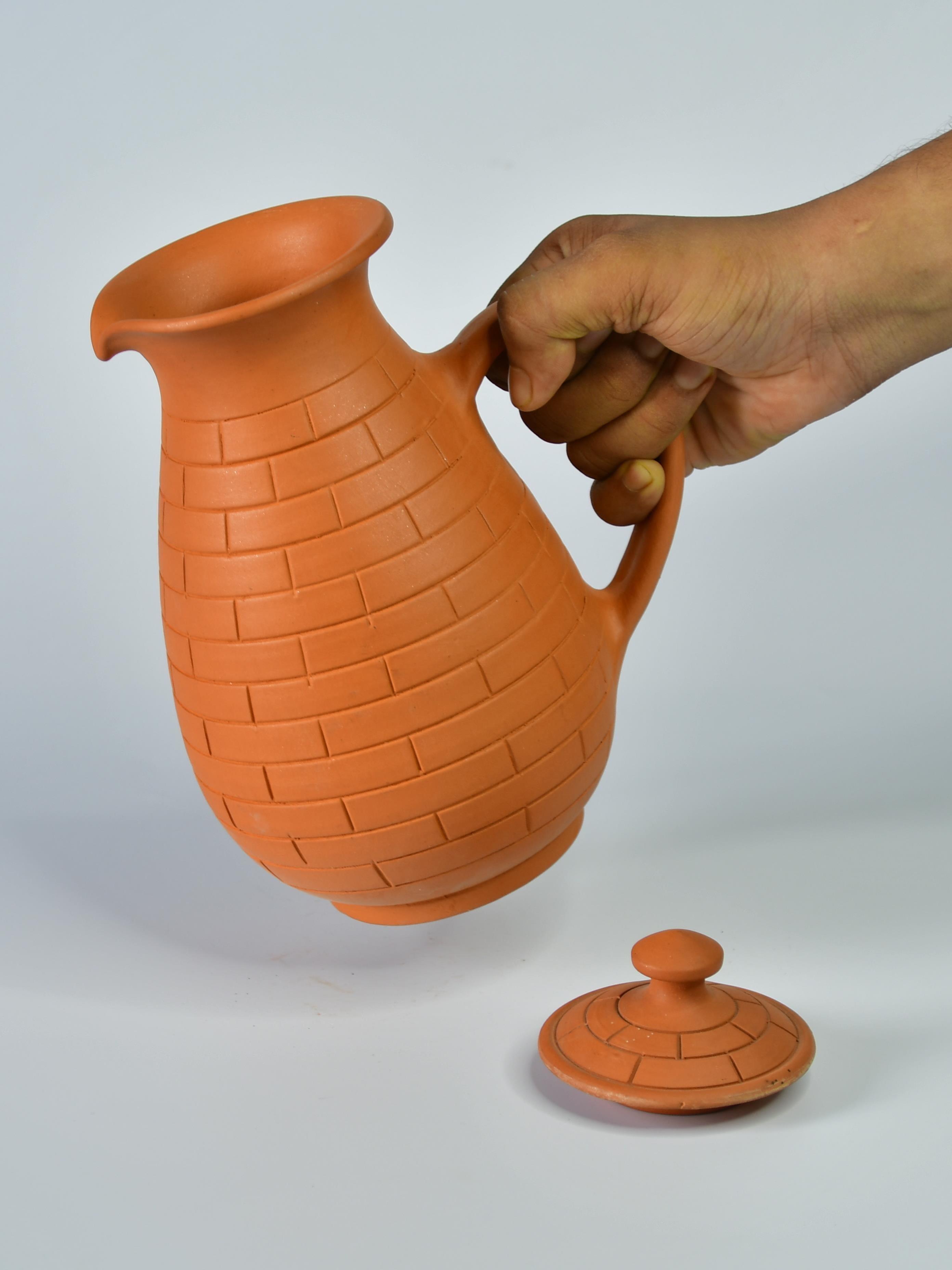 Premium Large Terracotta Jug For Water And Drinks