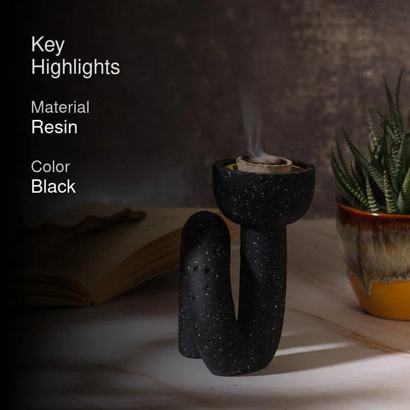 Nega Incense Burner | Loban Burner, Dhoop Dani Dhuni Bakhoor Incense Holder | Dhoop Holder - Black