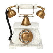 Collectible Brass and Wood Vintage Style Telephone Replica - SHOWPIECE ONLY