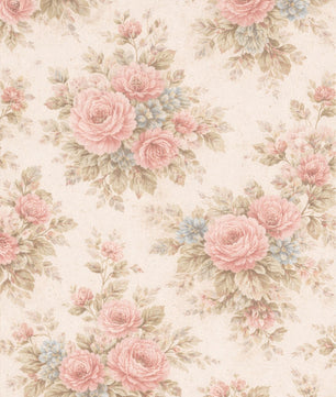 Blush Rose Vintage Floral Accent Chair