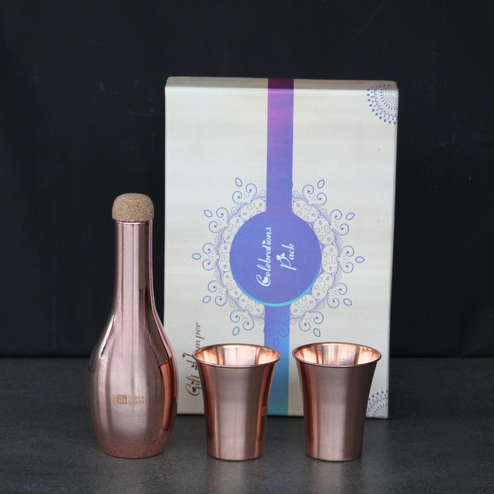 Glossy Belly Copper Bottle Set