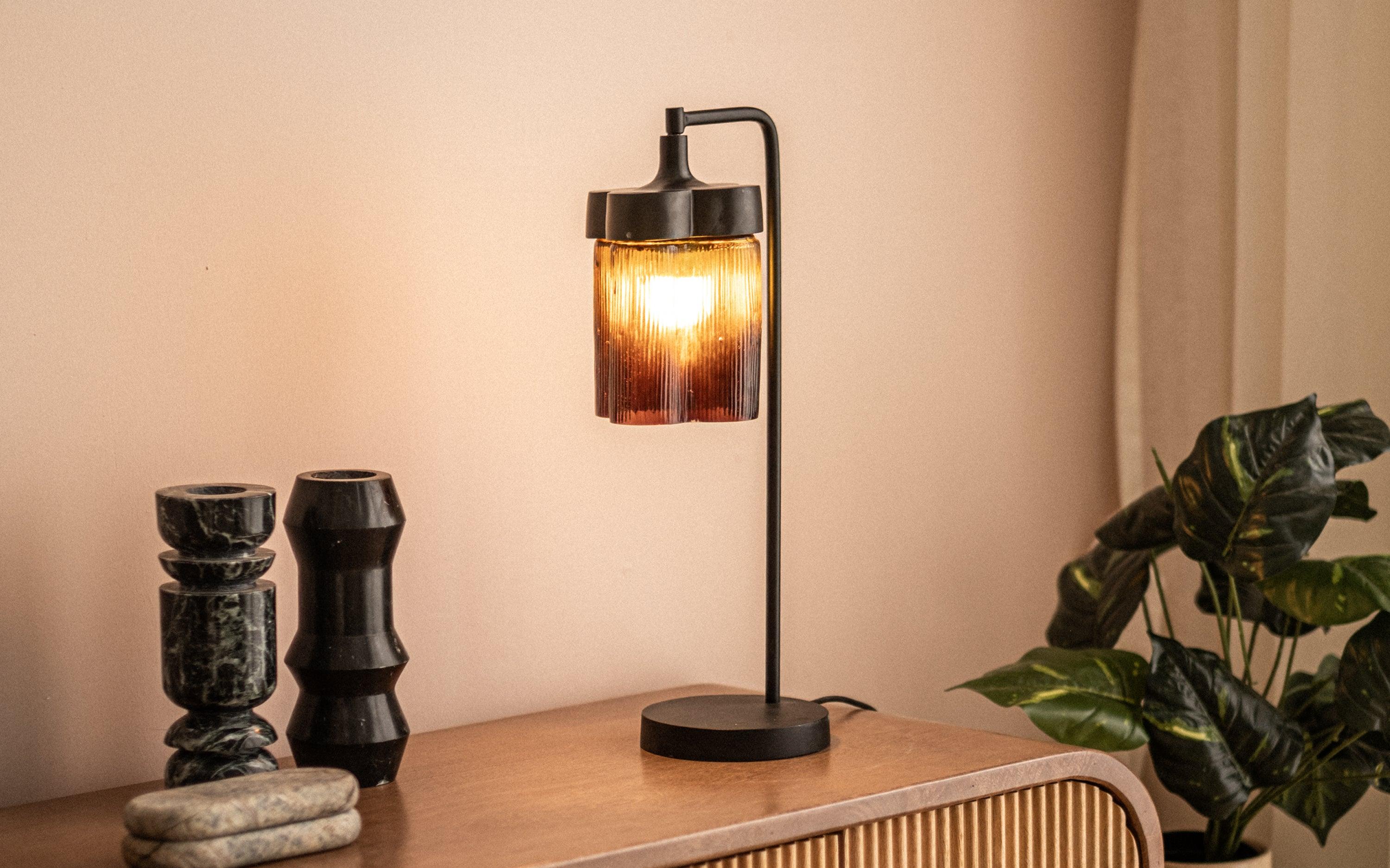 Furrow Study Table Lamp 3 | Mild Steel and Glass