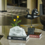 Silhouette Stallion - Black Running Horse Sculpture