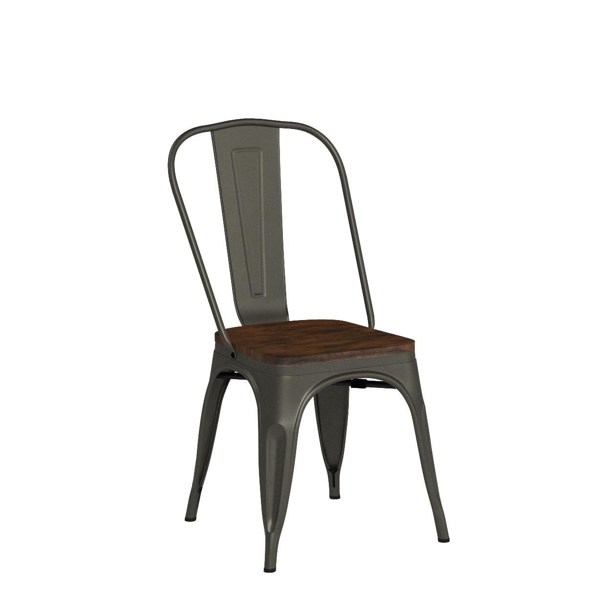Penny Metal Chair (Wooden Seat)