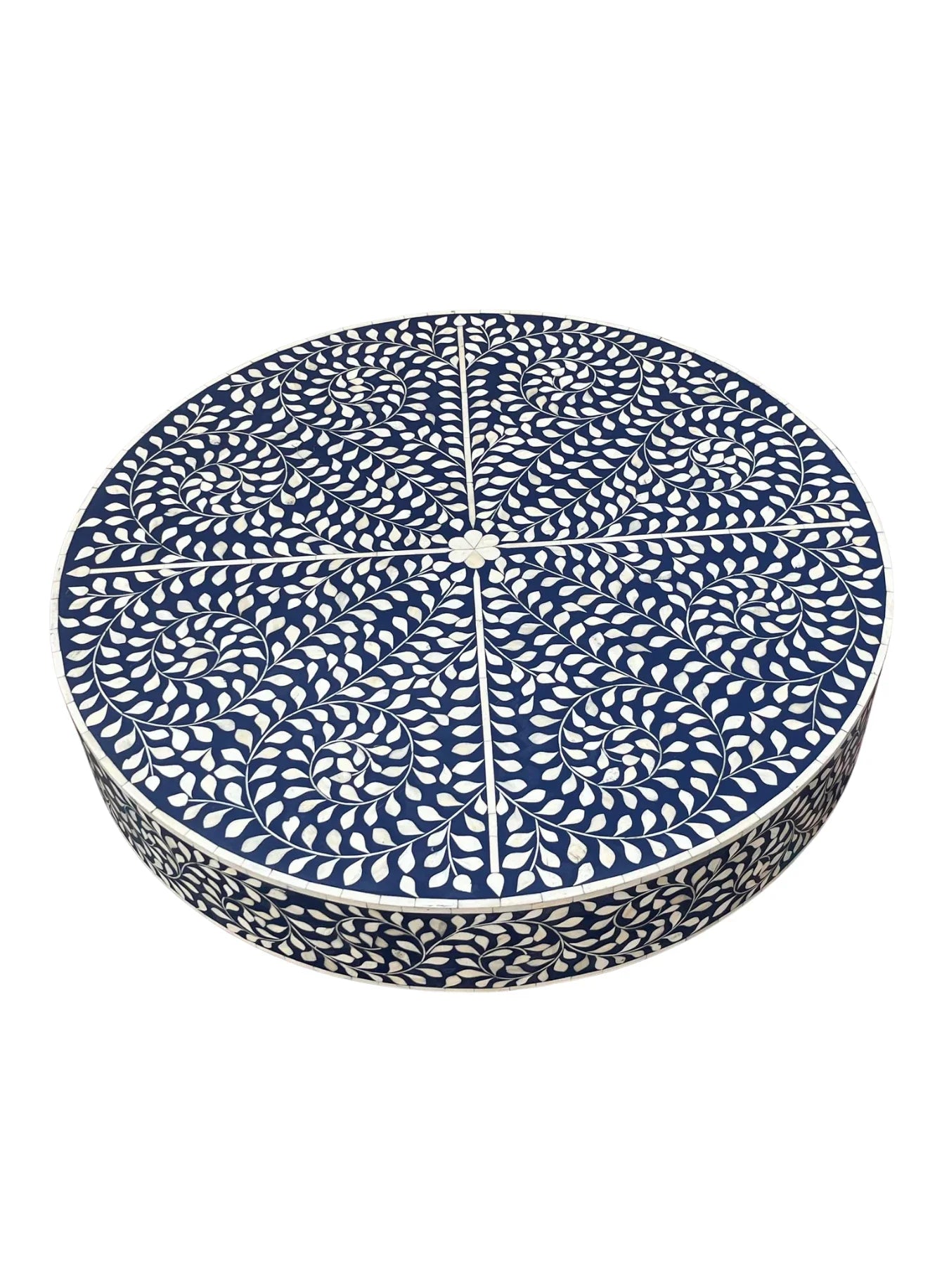 Inlay Blue Round Coffee Table