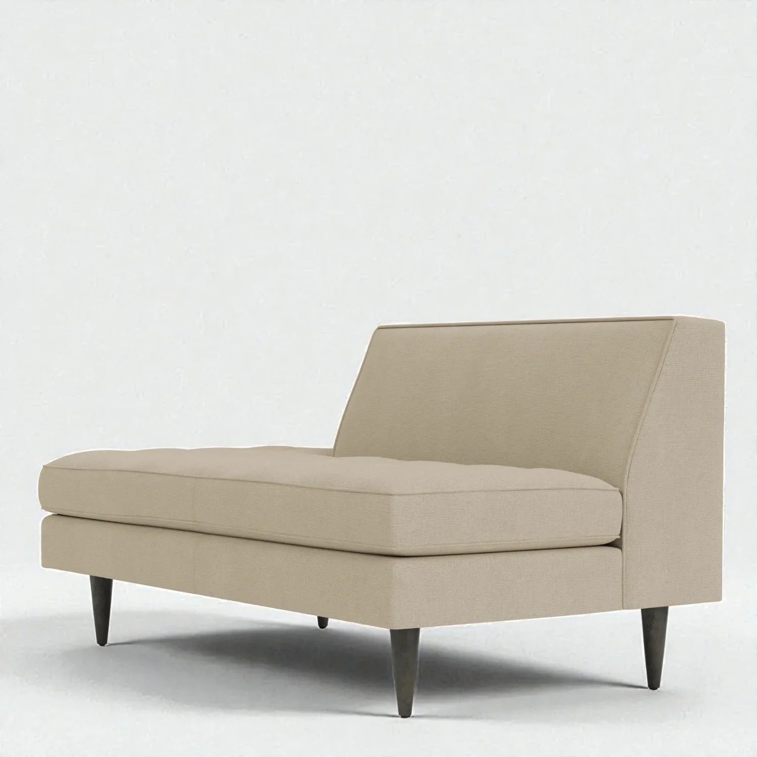 Bravik Solid Teak Wood Base & Fabric Upholstery Daybed/Chaise