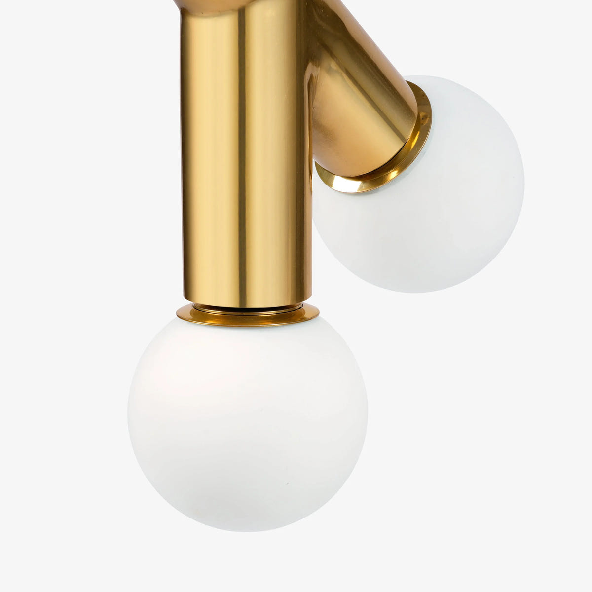 Cora Pendant Lamp | Modern Brass & Opal Glass Hanging Light for Dining Room, Living Room & Contemporary Interiors