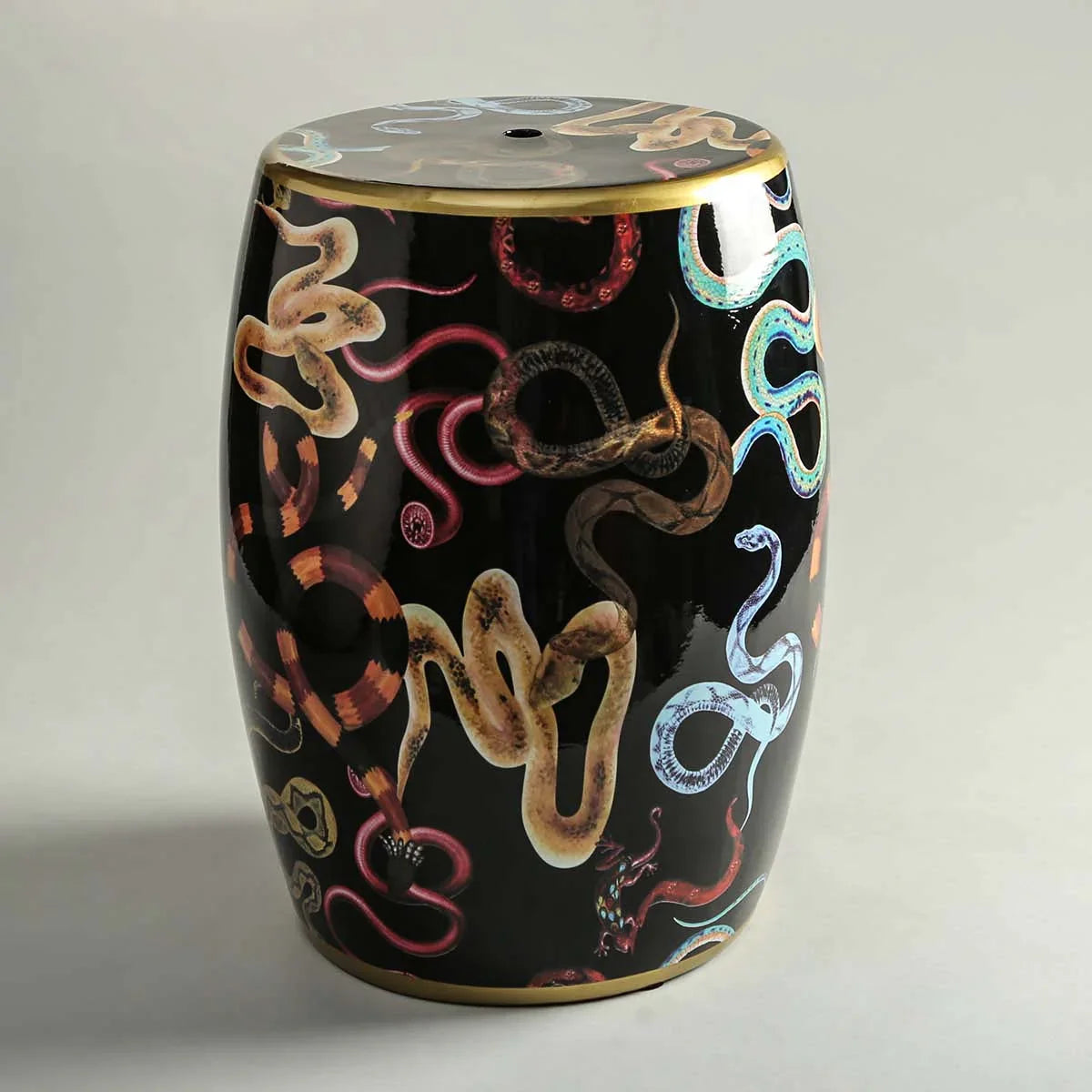 Retro Snakes Porcelain Stool