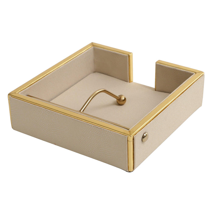 Opus Leather Napkin Cradle & Napkin Holder | Tissue Paper Box for Kitchen