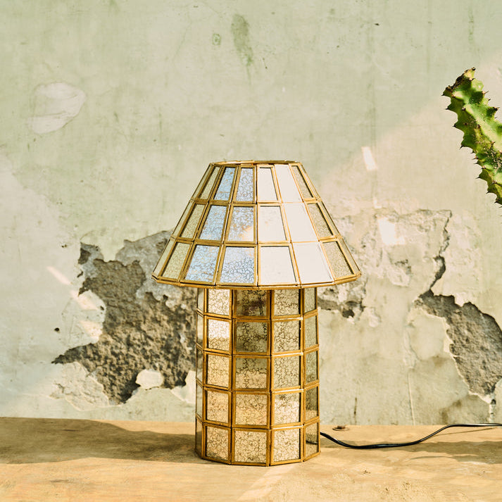 Brass-Aged Table Lamp (100% brass)