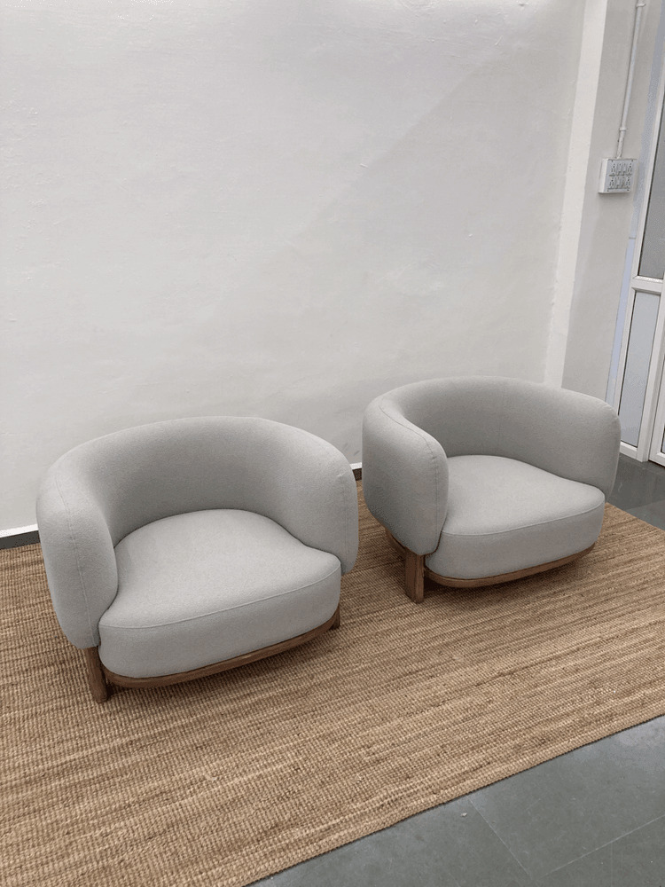 Bete Armchair | Fabric Upholstery, Solid Ash Wood