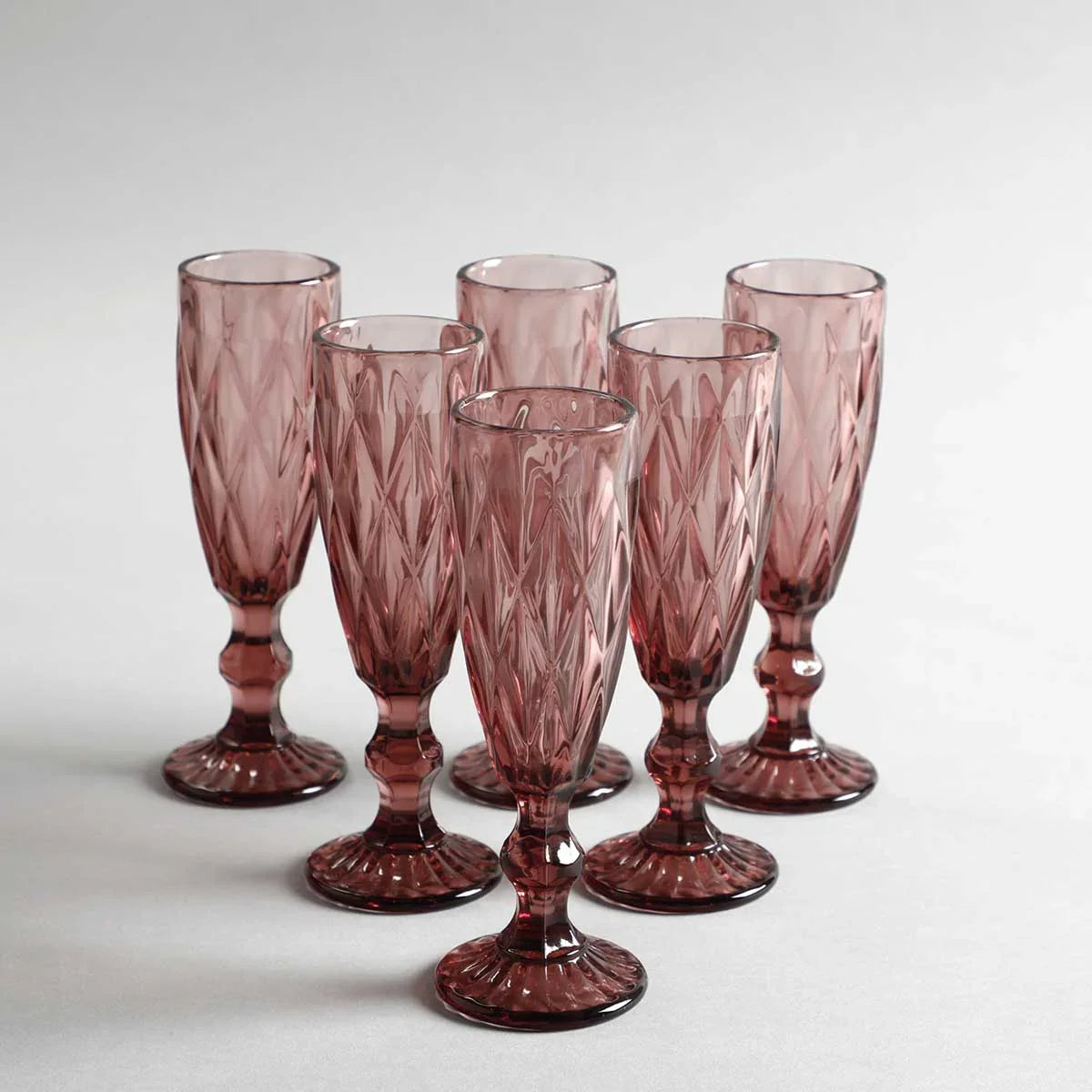 Criss Stem Glass Set Of 6