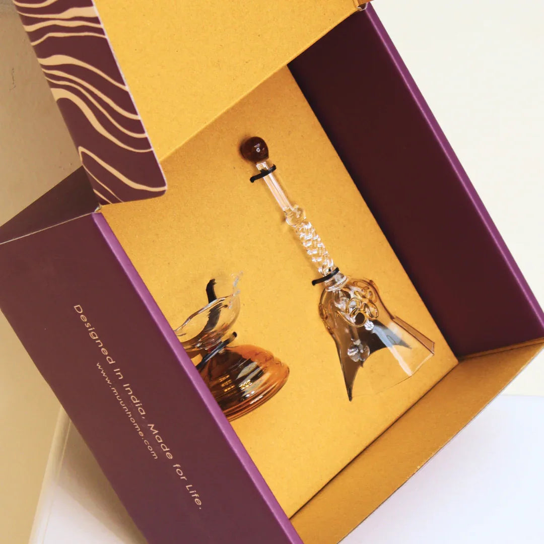 Short Gift Set - Short Diya and Ringing Bell