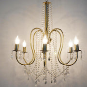 6 Light Crystal Candelabra Chandelier