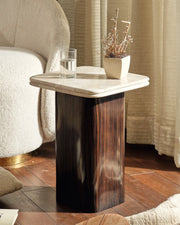 Ruvy - Agora Beige / Dark Venee | Side Table