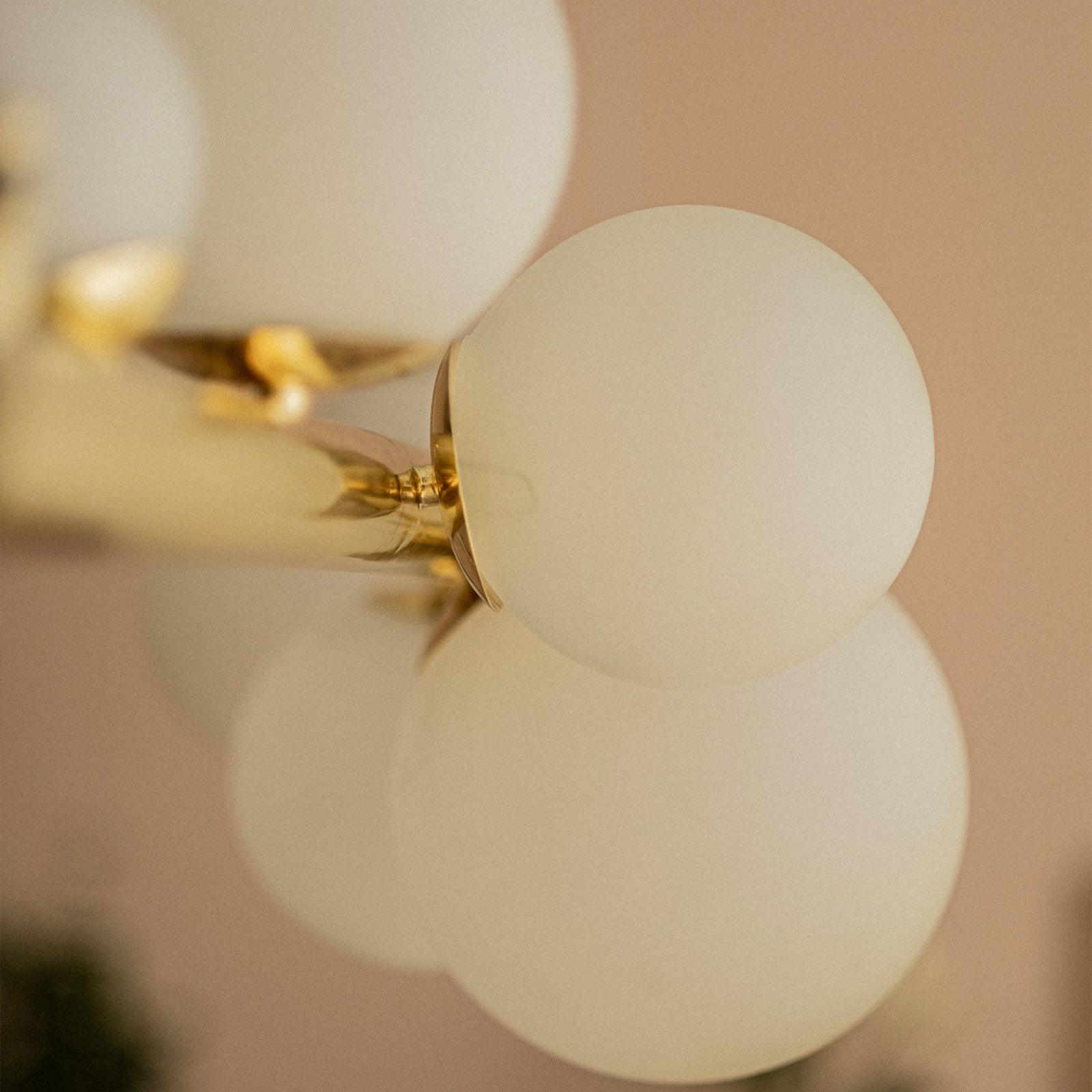 Kellan Designer Floor Lamp for Living Room | Metal and Frosted Glass Standing Lamp