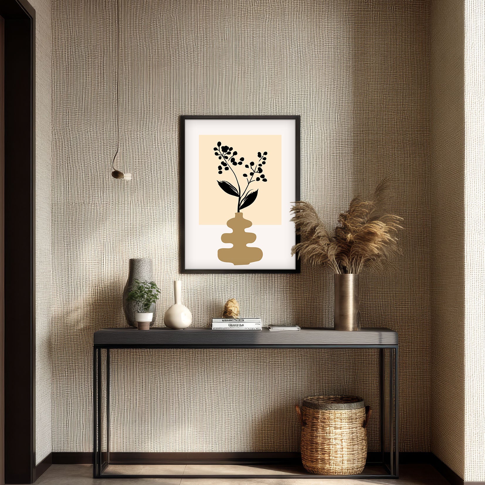 Vase Floral Wall Painting