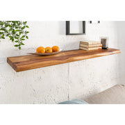 Sheesham Wood Floating Wall Shelf | Rustic Solid Wood Bookshelf | Wall Hanging Display Shelf for Home Decor