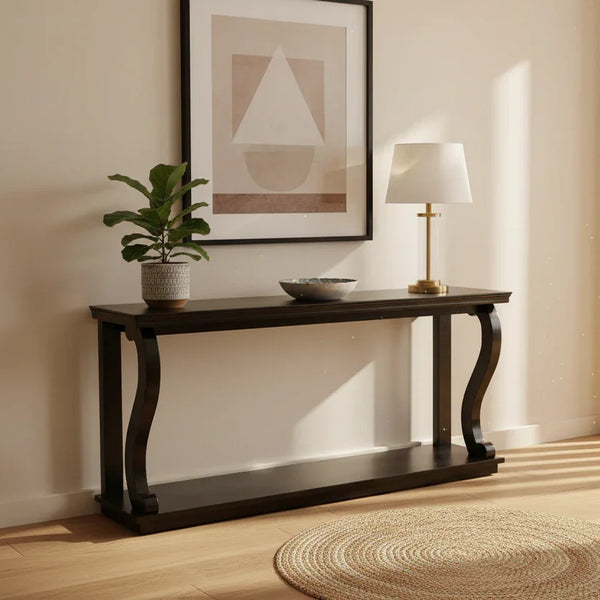 Dark Walnut Mango Wood Console Table