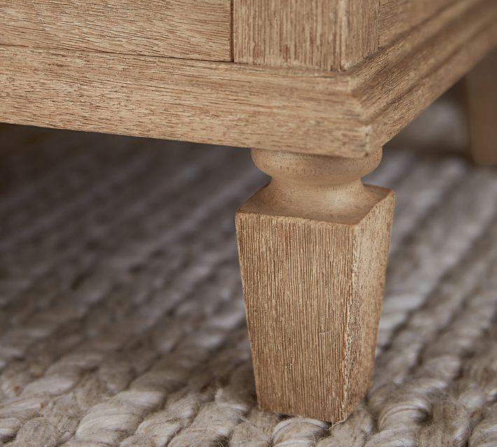 Felix Rattan Bedside Table with Drawer | Wooden Side Table for Living Room | Nightstand