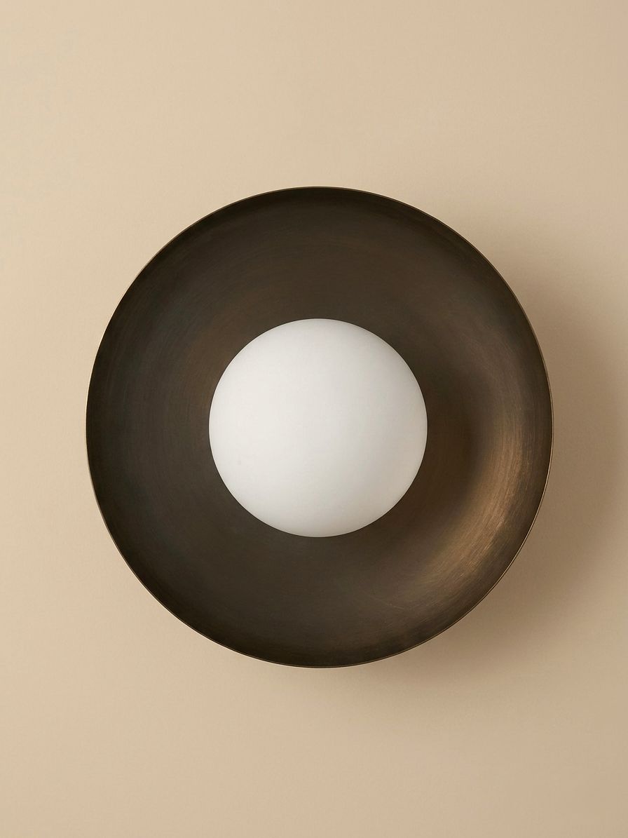 Eclipse Wall Lamp | Brass Designer Wall Light Lamp with Glass Globe for Living Room & Bedroom