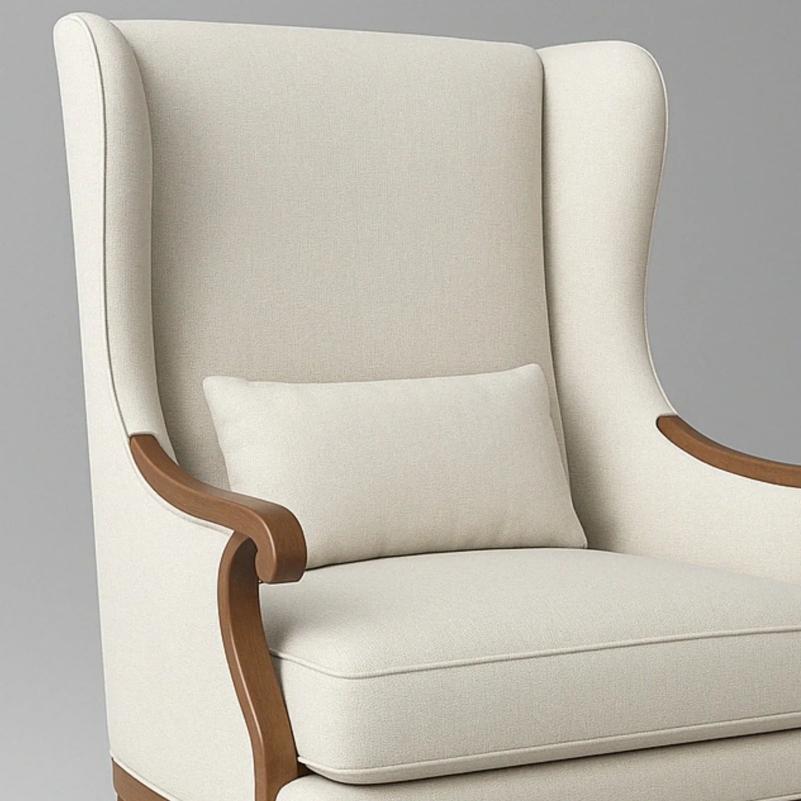 Premium Grey Thick Padded Velvet Sofa Lounge Chair with Cushion