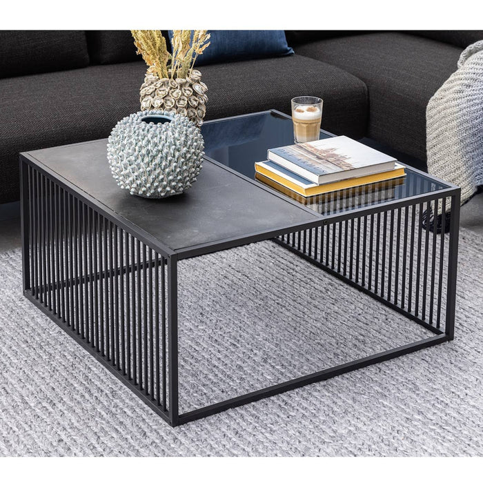 Quadrate Black Metal Coffee Table