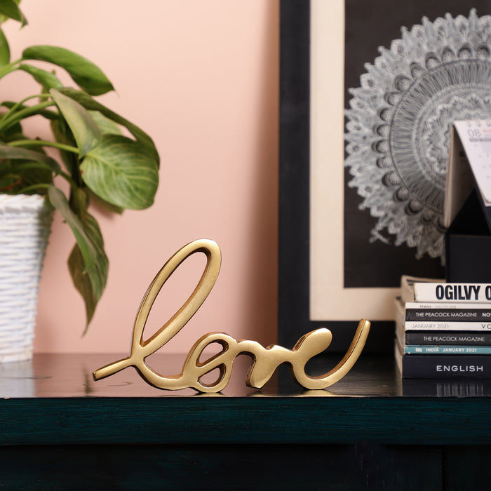 Tabletop FreeStanding | Sign-Love | - Gold