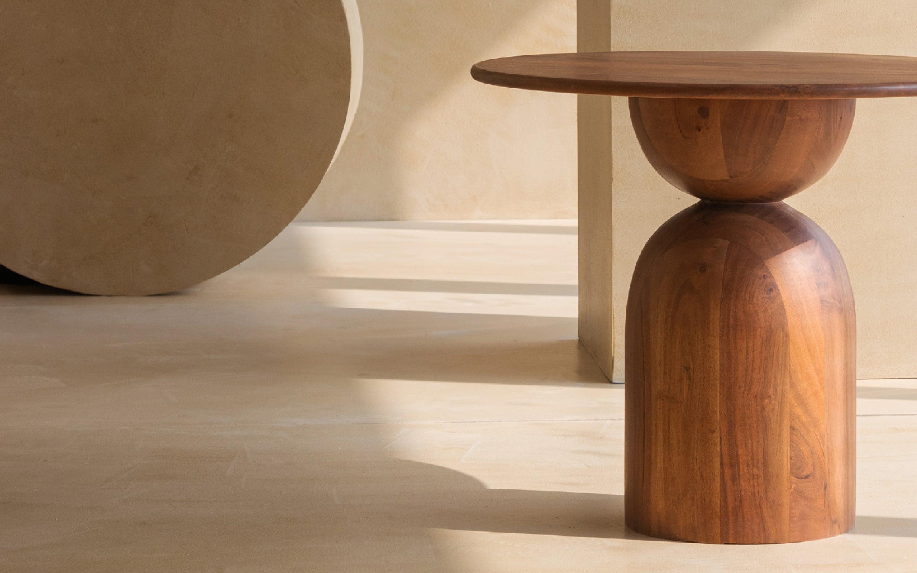 Abacus Coffee Table | Acacia Wood Center Table for Living Room | Designer Tea Table